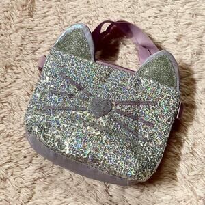 Sparkle Sequin Glimmer Cat Maximalist Kidcore Dopamine Children Clutch Lunch Box